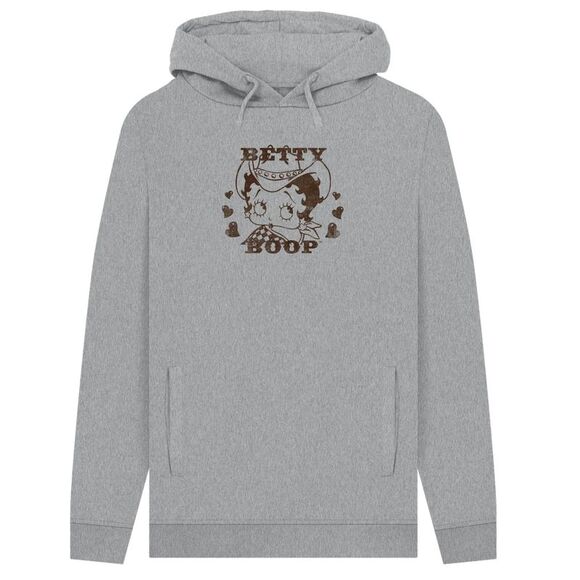 Betty Boop Other - Betty Boop Unisex Adult Cowgirl Hoodie / Heather Grey